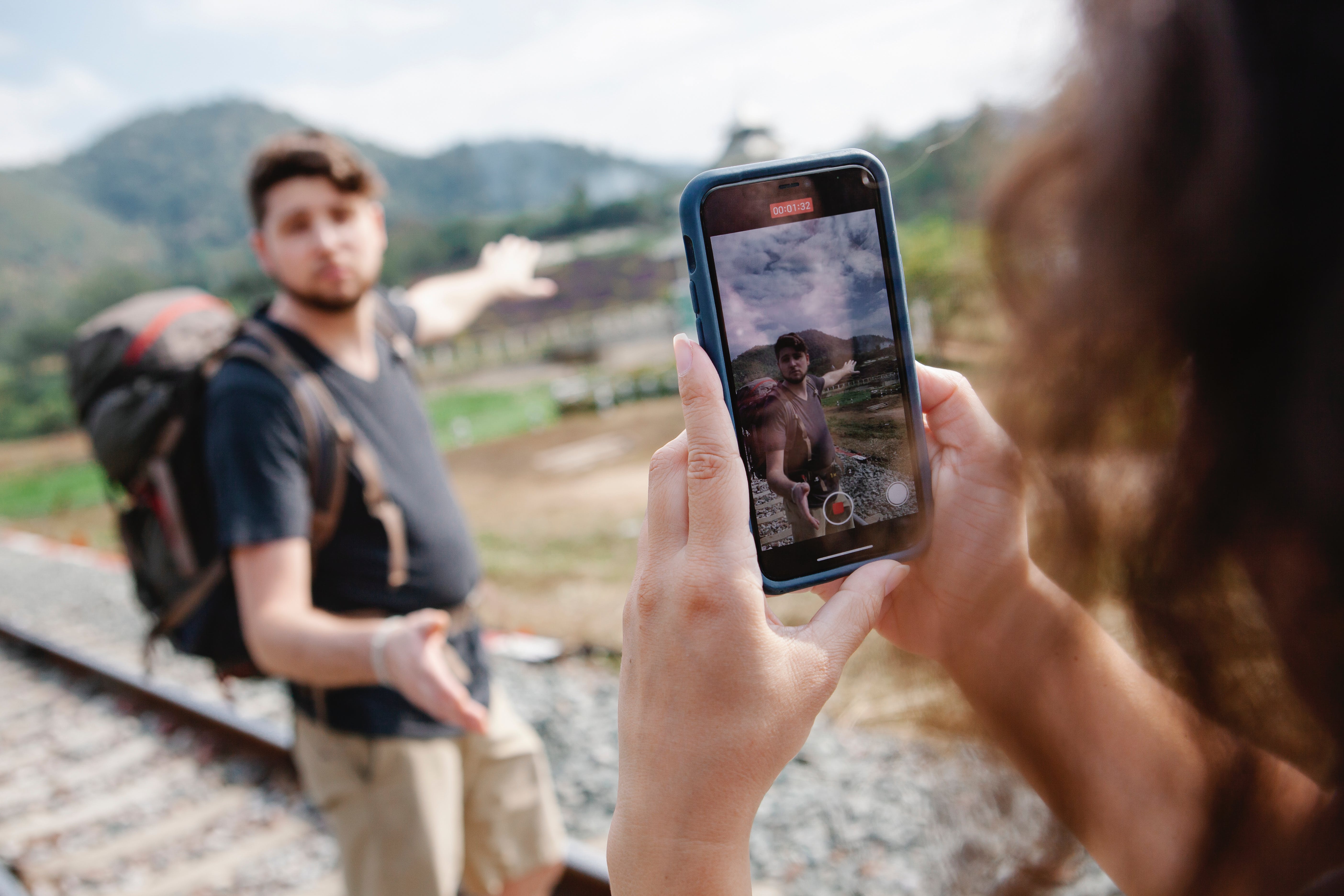 Backpacking with Bacon | travel blogger being photgraphed