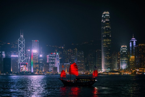Hong Kong skyline from the water